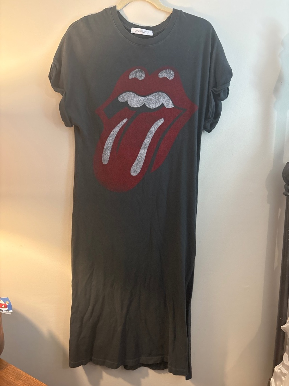 Daydreamer free people rolling stone tshirt dress xs
